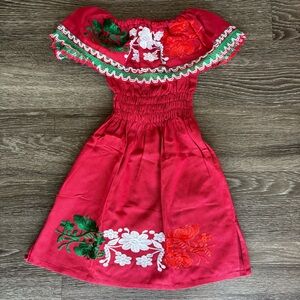 Embroidered Mexican Girls Dress/ Vestido Mexicano
